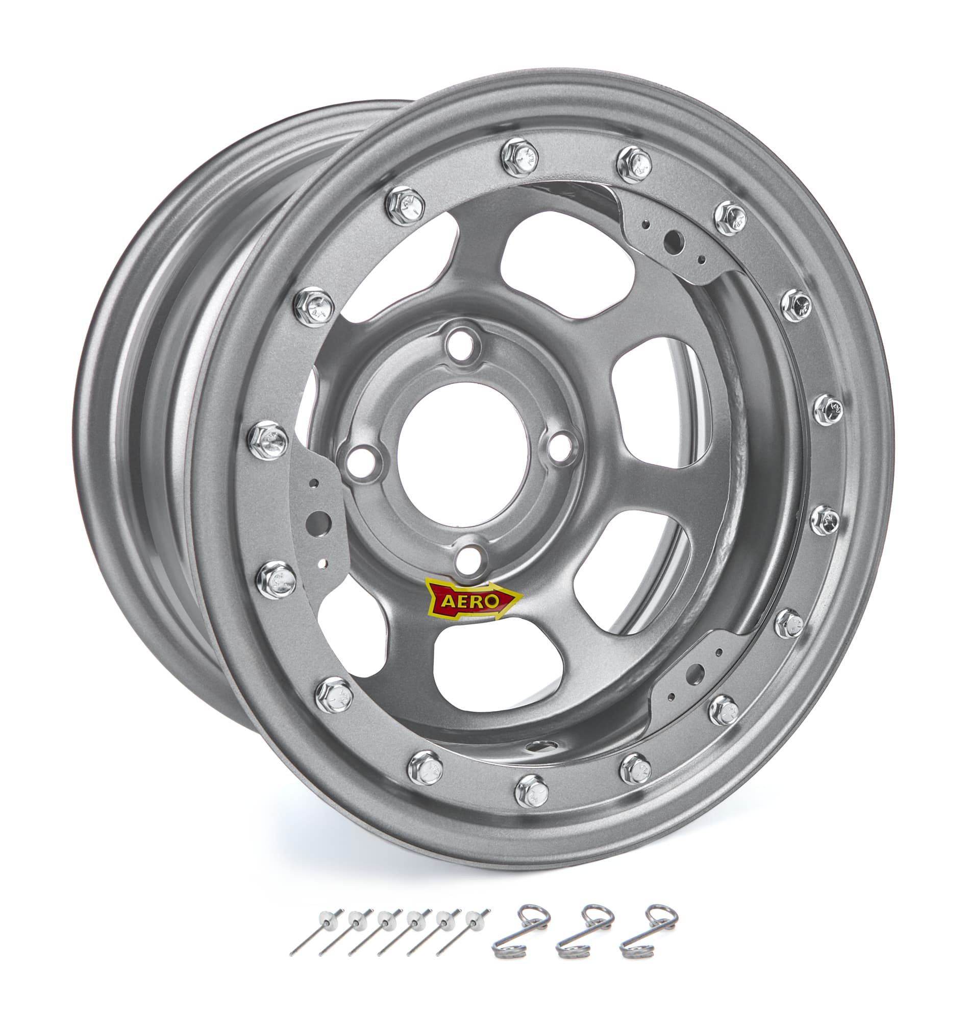 13x8 2in. 4.50 Silver Beadlock Wheel