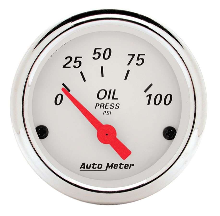 White Oil Pressure 0-100 