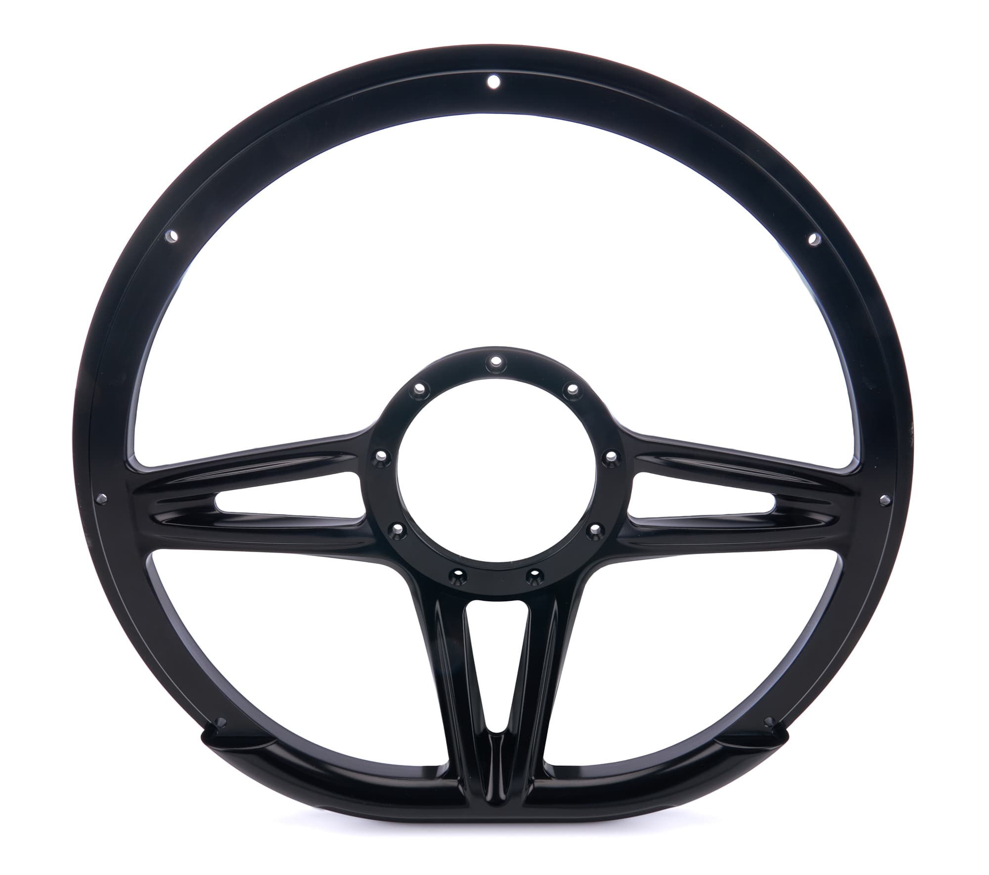 Steering Wheel 14in D-Shape Victory Black