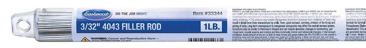 Filler Rod 4043 3/32in 1LB