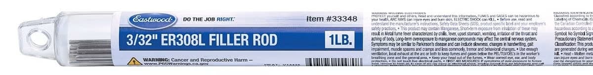 Filler Rod ER308L 3/32 1LB