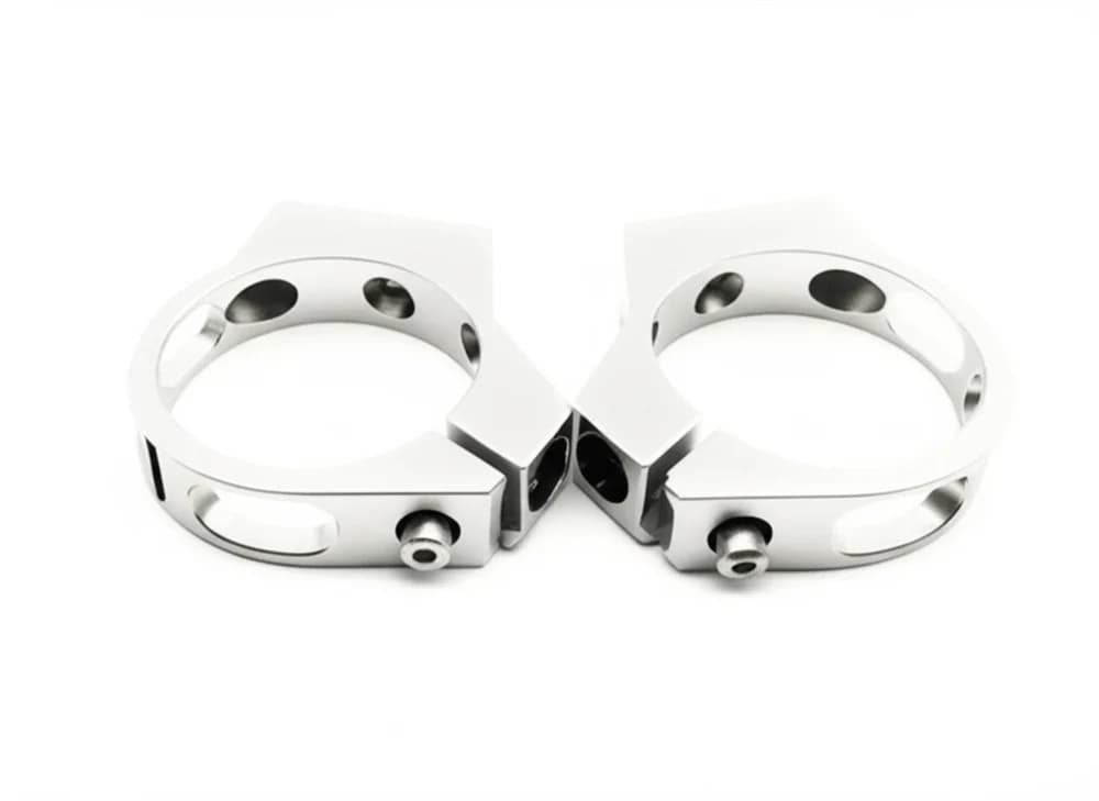 Billet Clamp 2.5 inch Silver 2 Pack